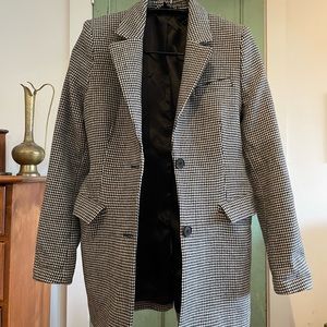 & other stories hourglass houndstooth wool blazer coat 2
